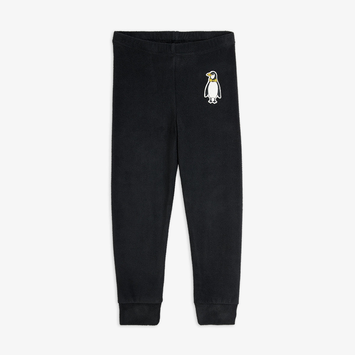 Mini Rodini Penguin Patch Microfleece Trousers Black