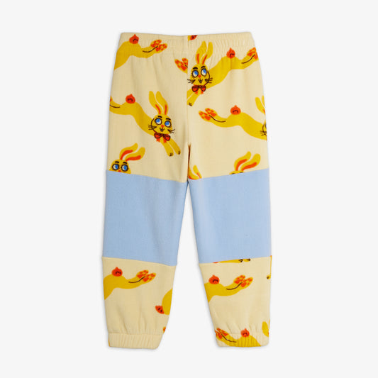 Mini Rodini Rabbits Fleece Trousers Yellow