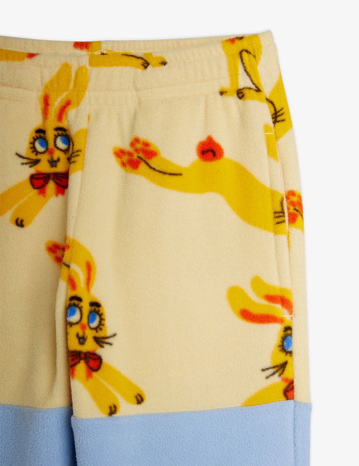 Mini Rodini Rabbits Fleece Trousers Yellow