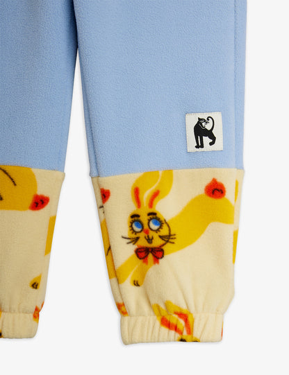 Mini Rodini Rabbits Fleece Trousers Yellow