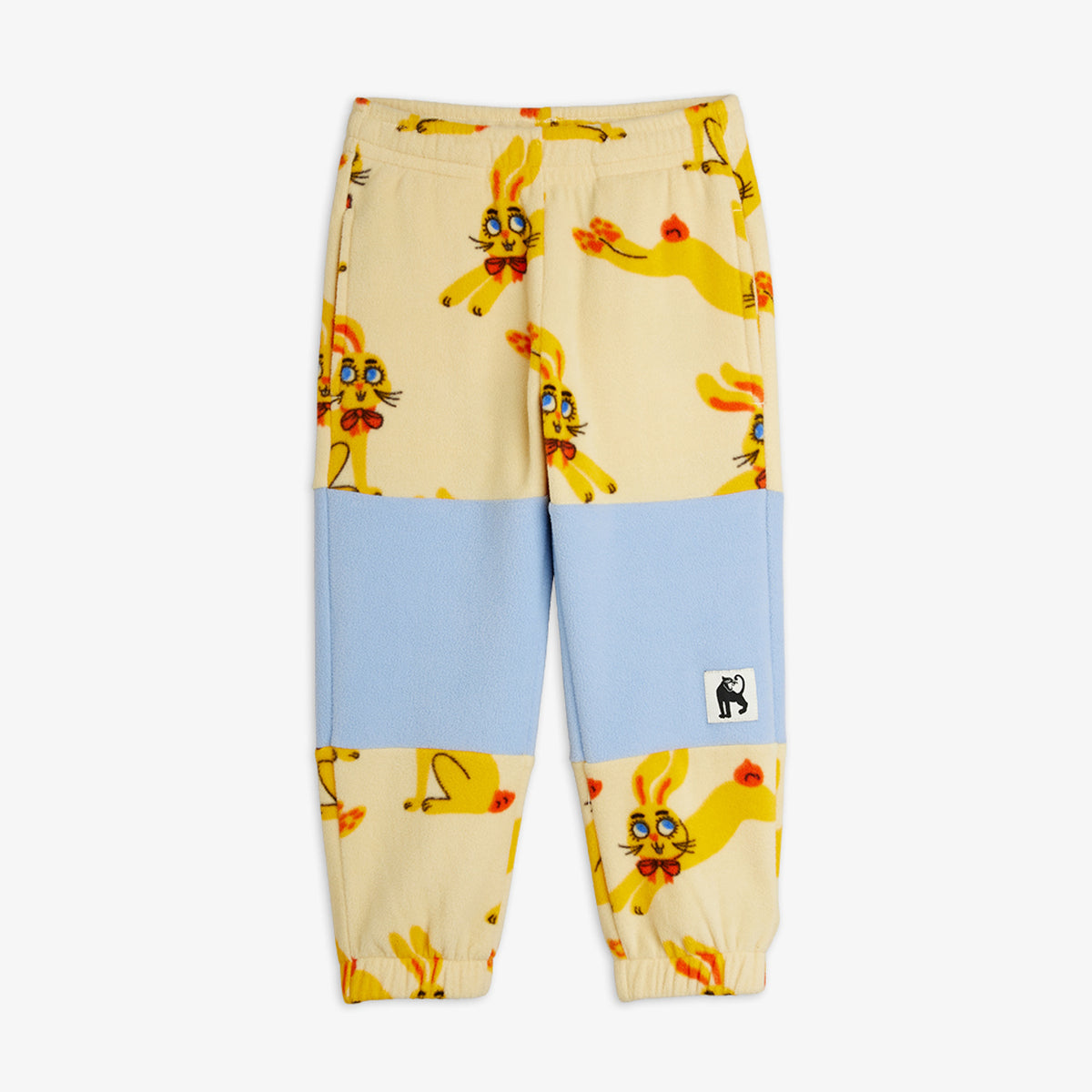 Mini Rodini Rabbits Fleece Trousers Yellow