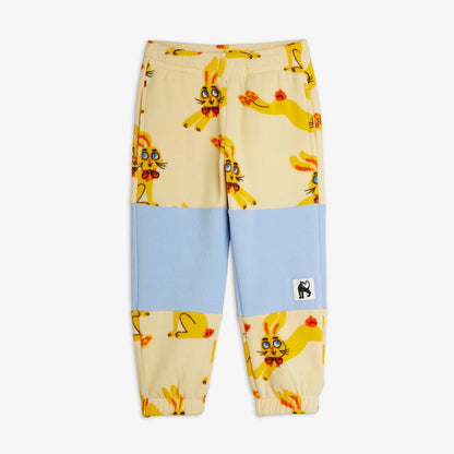 Mini Rodini Rabbits Fleece Trousers Yellow