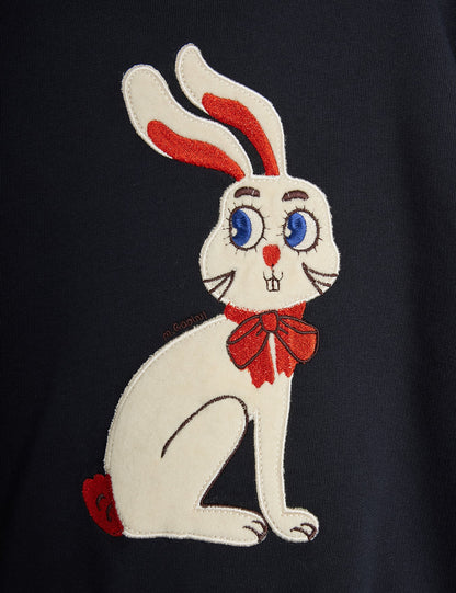 Mini Rodini Rabbit Appliqué Sweatshirt Black