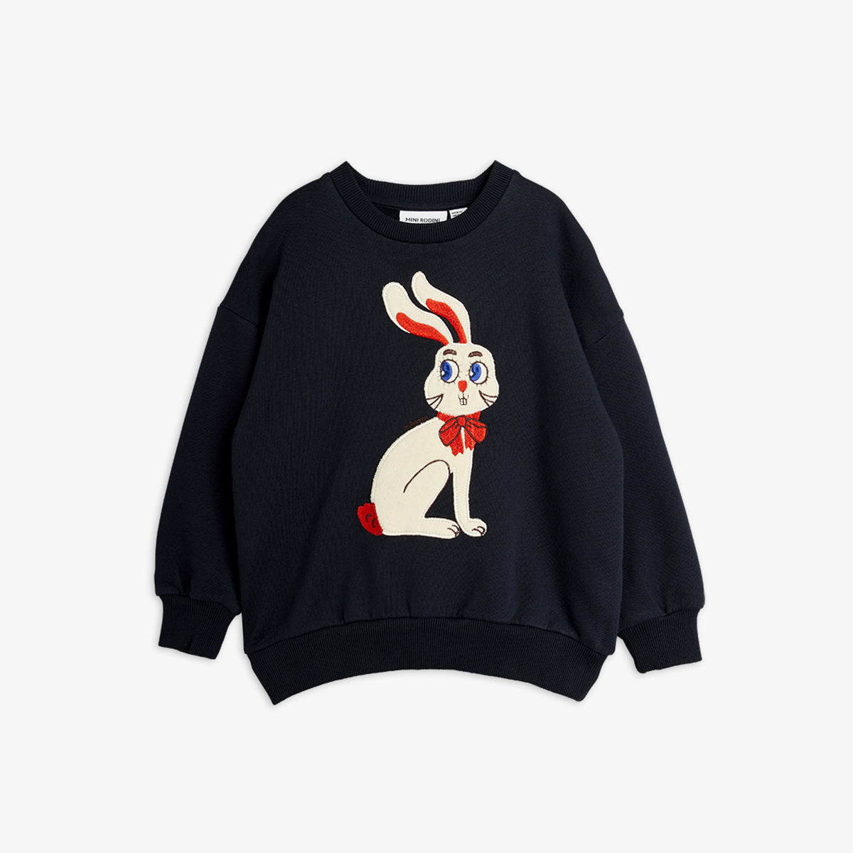 Mini Rodini Rabbit Appliqué Sweatshirt Black