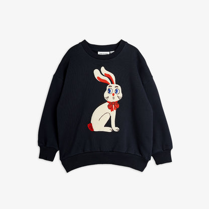 Mini Rodini Rabbit Appliqué Sweatshirt Black