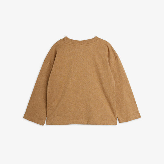 Mini Rodini Panther Melange Long Sleeve T-Shirt Brown