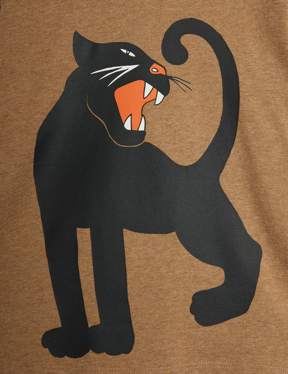 Mini Rodini Panther Melange Long Sleeve T-Shirt Brown