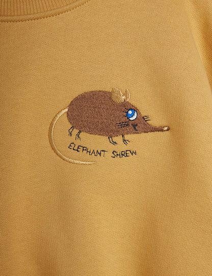 Mini Rodini Elephant Shrew Embroidered Sweatshirt Beige