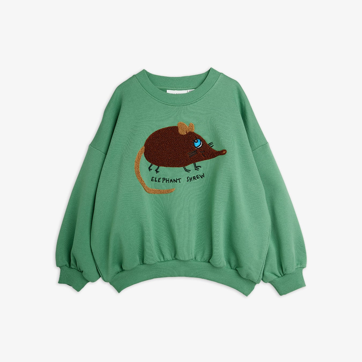 Mini Rodini Elephant Shrew Chenille Sweatshirt Green