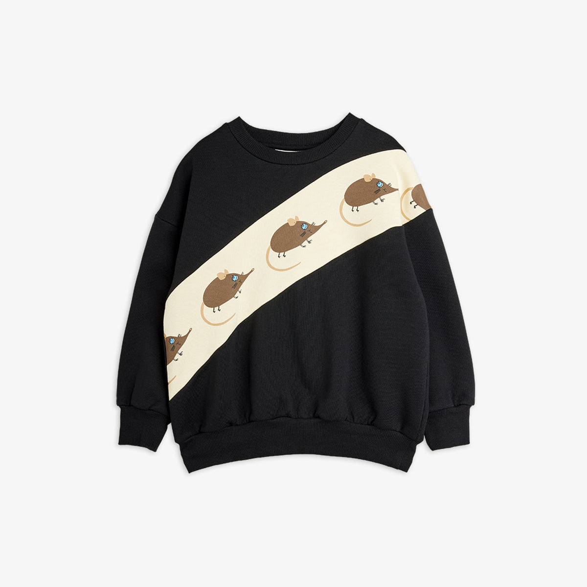 Mini Rodini Elephant Shrew Panel Sweatshirt Black