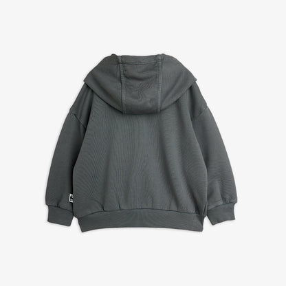 Mini Rodini Field Notes Embroidered Hoodie Grey