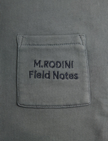 Mini Rodini Field Notes Embroidered Hoodie Grey
