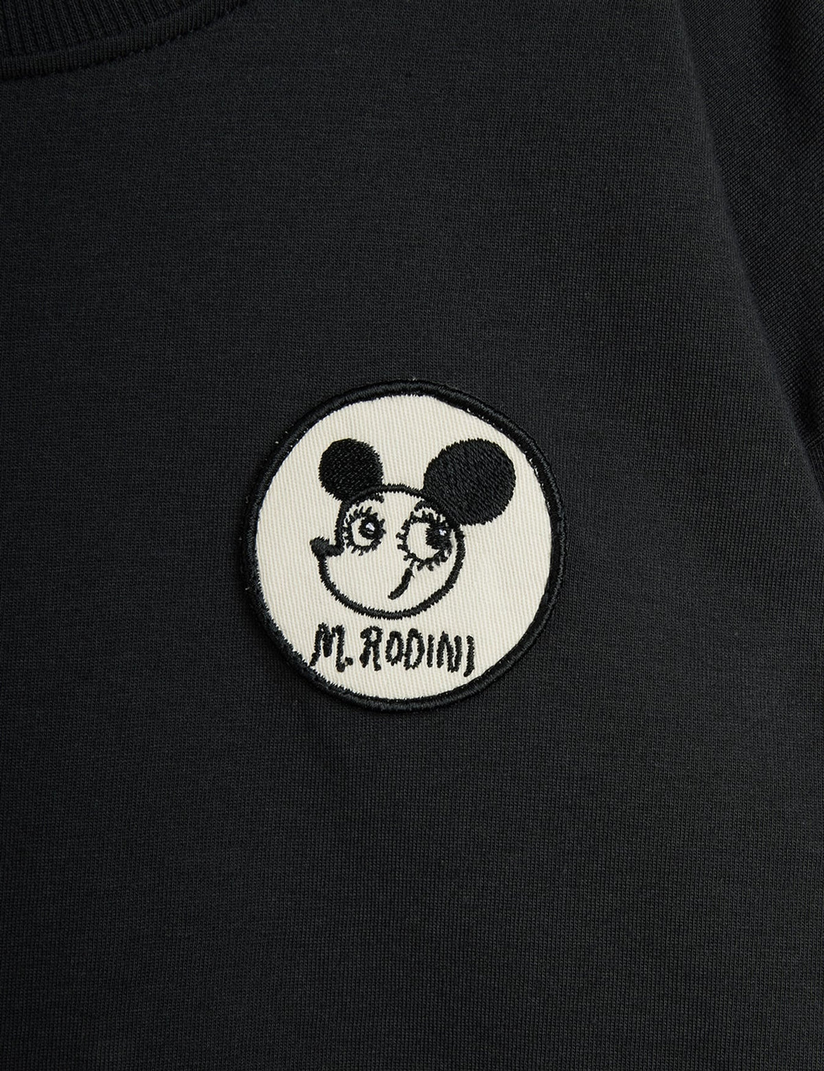 Mini Rodini Ritzratz Patch Long Sleeve T-Shirt Black