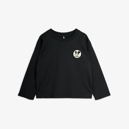 Mini Rodini Ritzratz Patch Long Sleeve T-Shirt Black