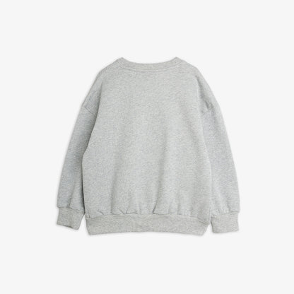 Mini Rodini Heart Appliqué Sweatshirt Grey Melange