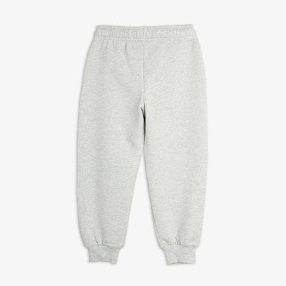 Mini Rodini Elephant Shrew Embroidered Sweatpants Grey Melange