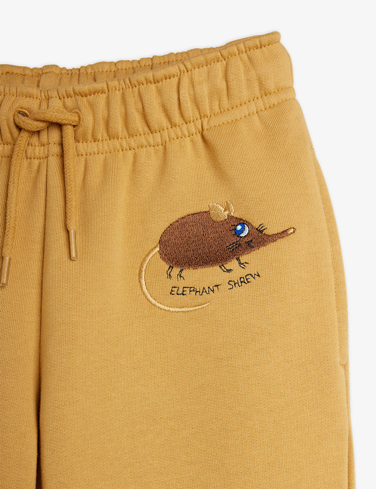 Mini Rodini Elephant Shrew Embroidered Sweatpants Beige