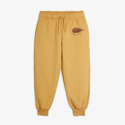 Mini Rodini Elephant Shrew Embroidered Sweatpants Beige