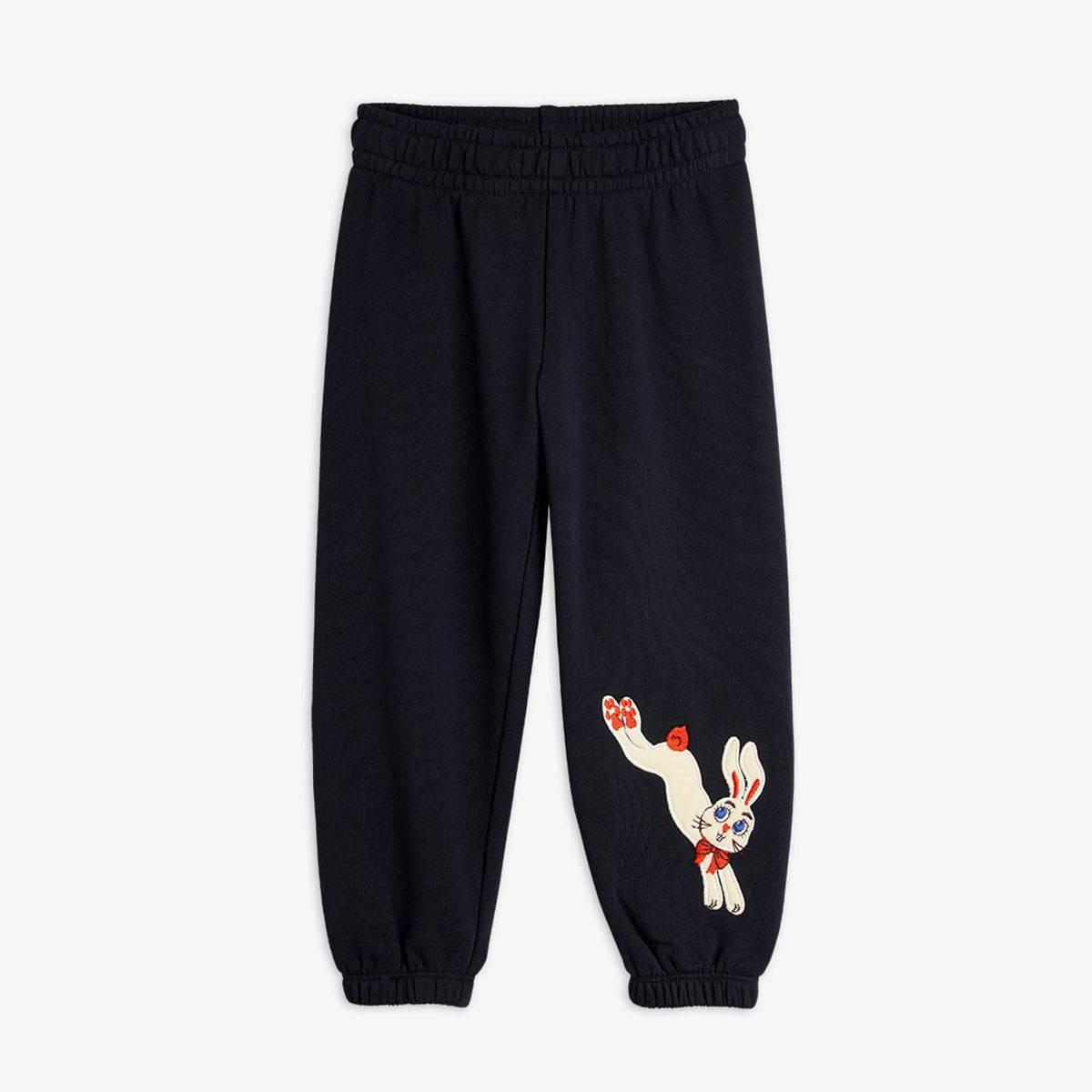 Mini Rodini Rabbit Appliqué Sweatpants Black
