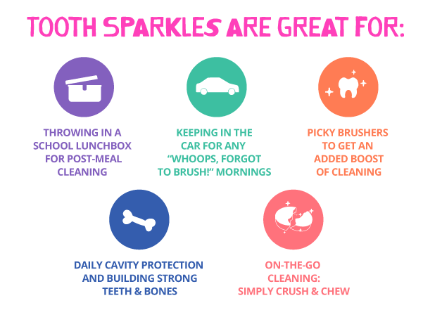 Jack N' Jill Tooth Sparkles, 60 Tablets
