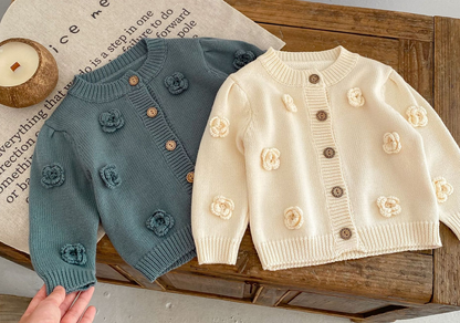 Annie & Charles® knitted jacket FLOWERS