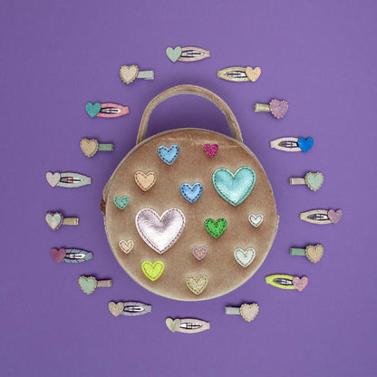 Scatter Heart Velvet Bag