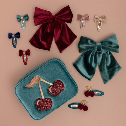 Pom Pom Cherries Hair Clips