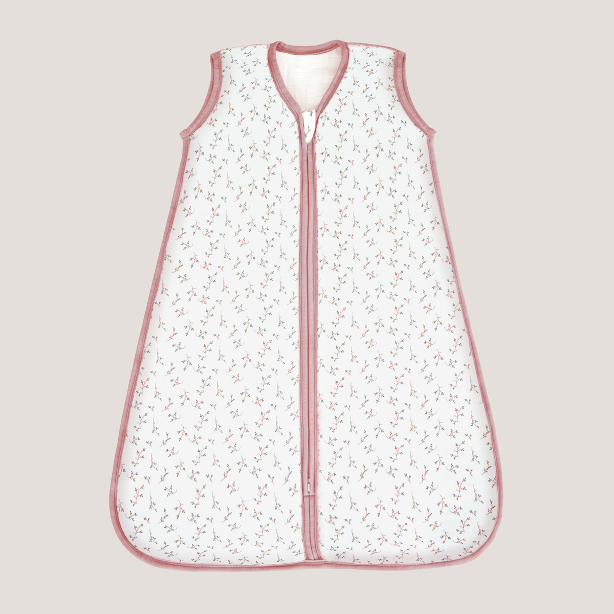 Coco Cuddle Bamboo Muslin Baby Sleep Sack 0.5 TOG, Floral Pink