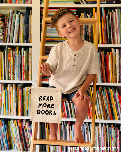 Read More Books Canvas Hang Sign - Bookish Canvas Decor