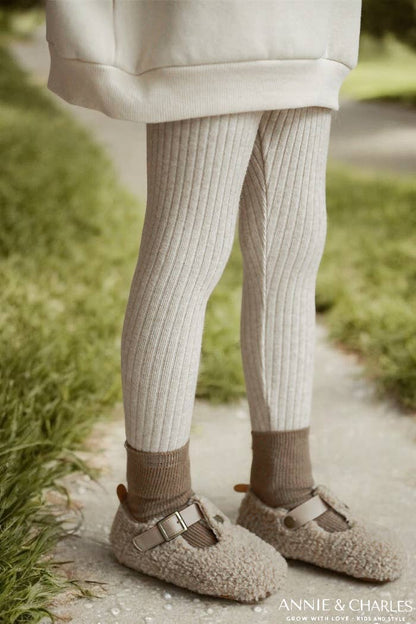Annie & Charles® knitted rib leggings made from organic cotton
