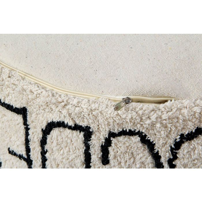 Pouffe ABC Natural - Black: 8" x 2'4" x 2'4"