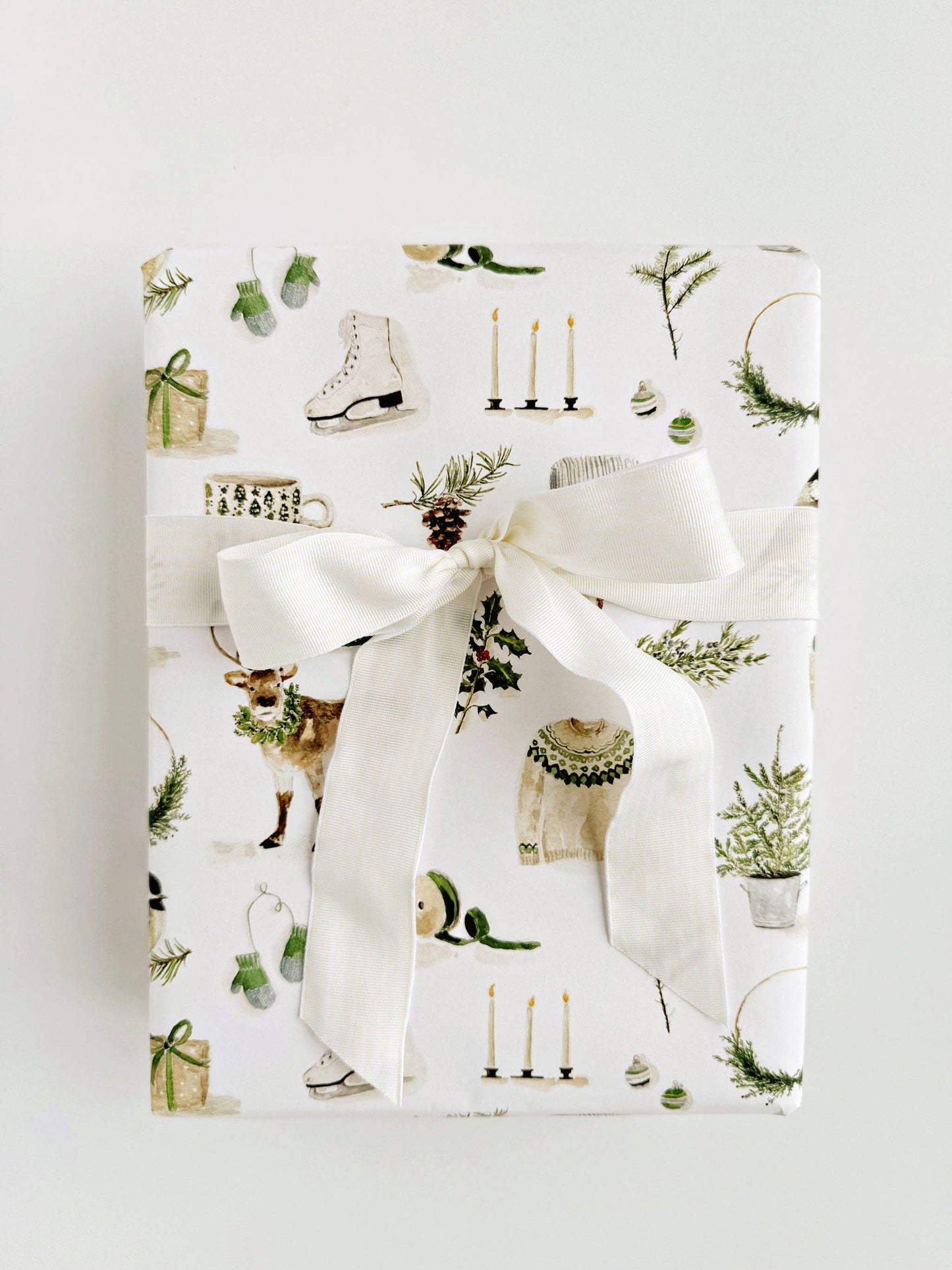 Evergreen gift wrapping paper
