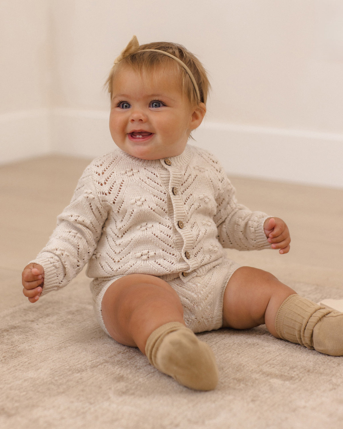 Knit Cardigan Heathered Oatmeal