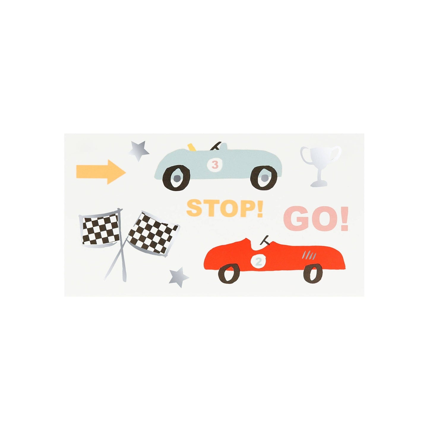 Race Car Temporary Tattoos
