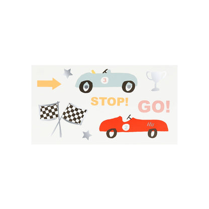 Race Car Temporary Tattoos