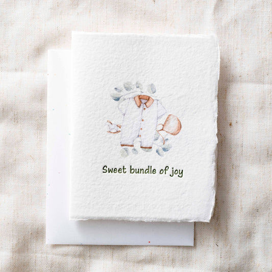 Final Stock: Bundle of Joy Boy| Baby Shower Greeting Card: Folded A2 Greeting Card. Blank Inside.