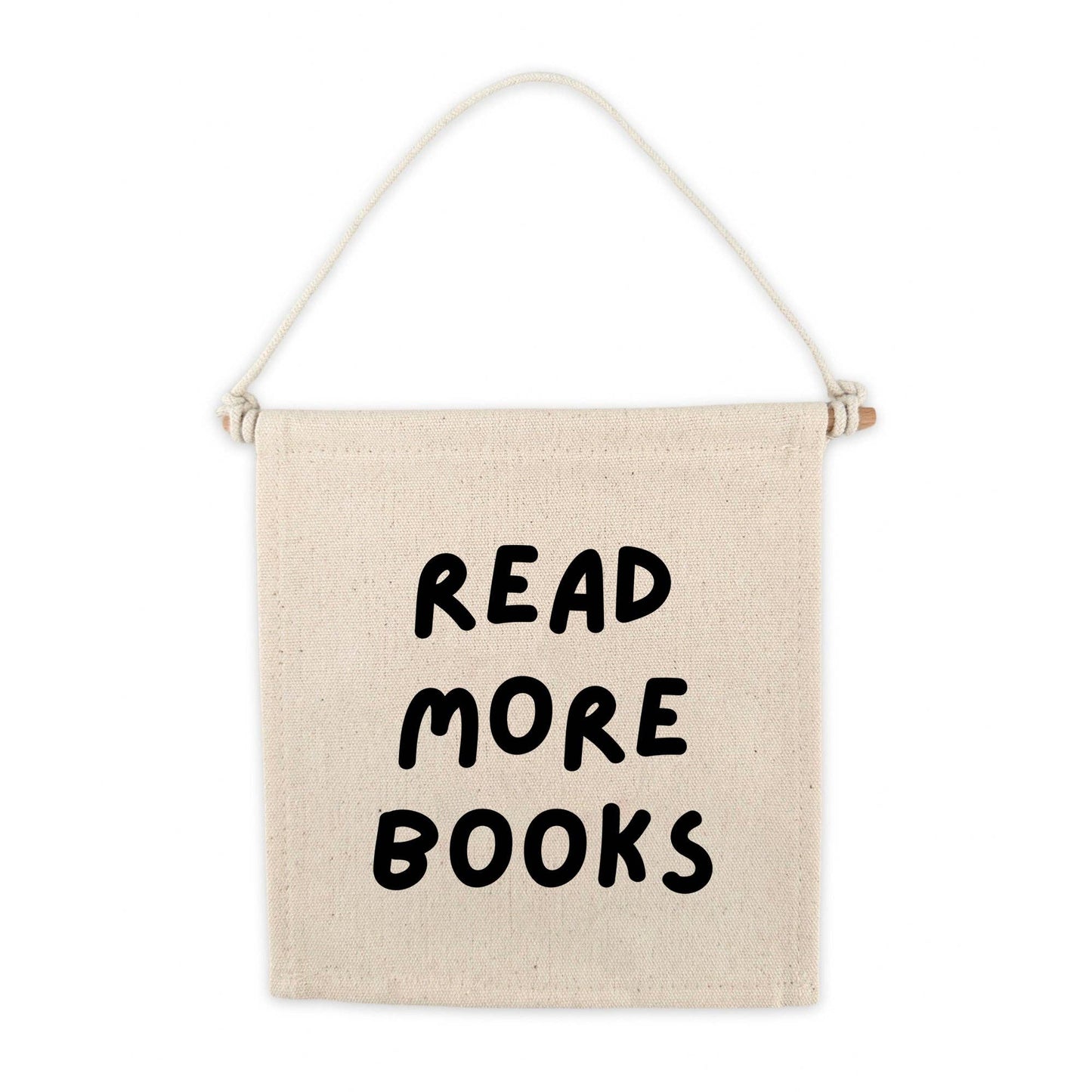 Read More Books Canvas Hang Sign - Bookish Canvas Decor