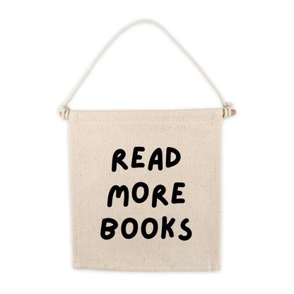 Read More Books Canvas Hang Sign - Bookish Canvas Decor
