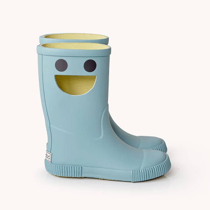 Wistiti Kids Rain Boots, Eco Rubber - Platine