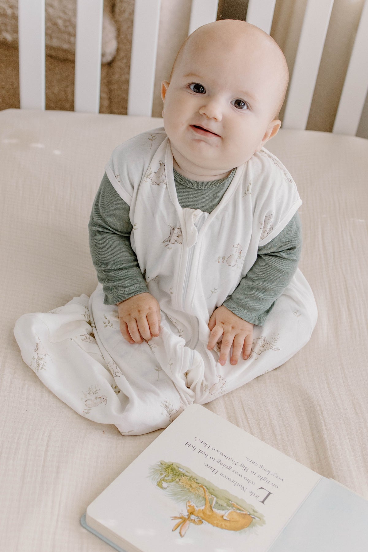 Coco Cuddle Bamboo Muslin Baby Sleep Sack 0.5 TOG, Garden Blue