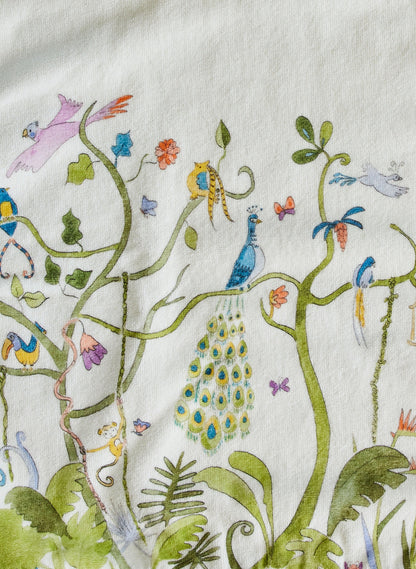 Children's Organic Swim Poncho - Tropical Chinoiserie