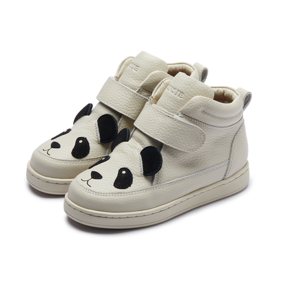 Mika Sneakers | Panda | Off White Leather