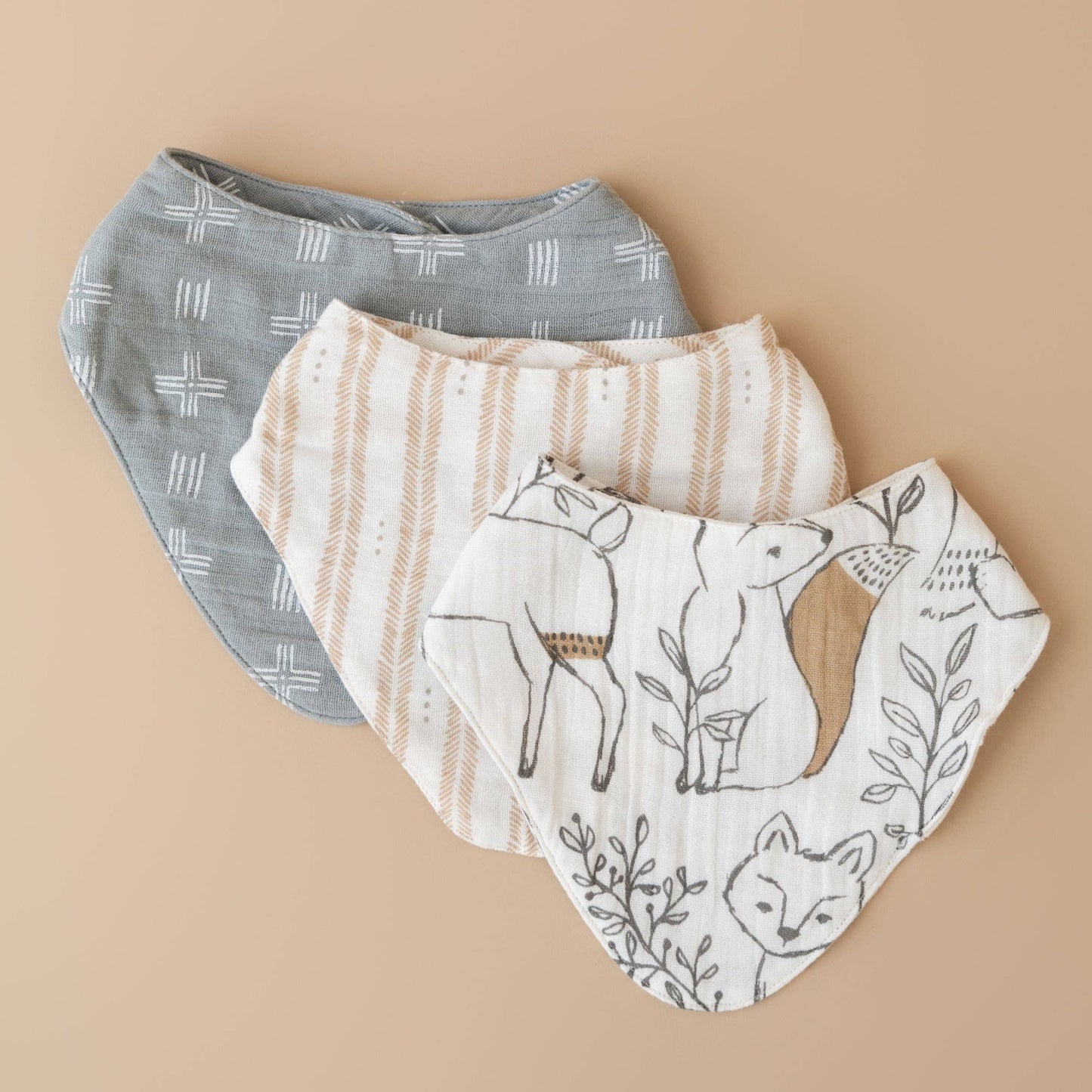 Ezra 3-Pc. Muslin Bib Set
