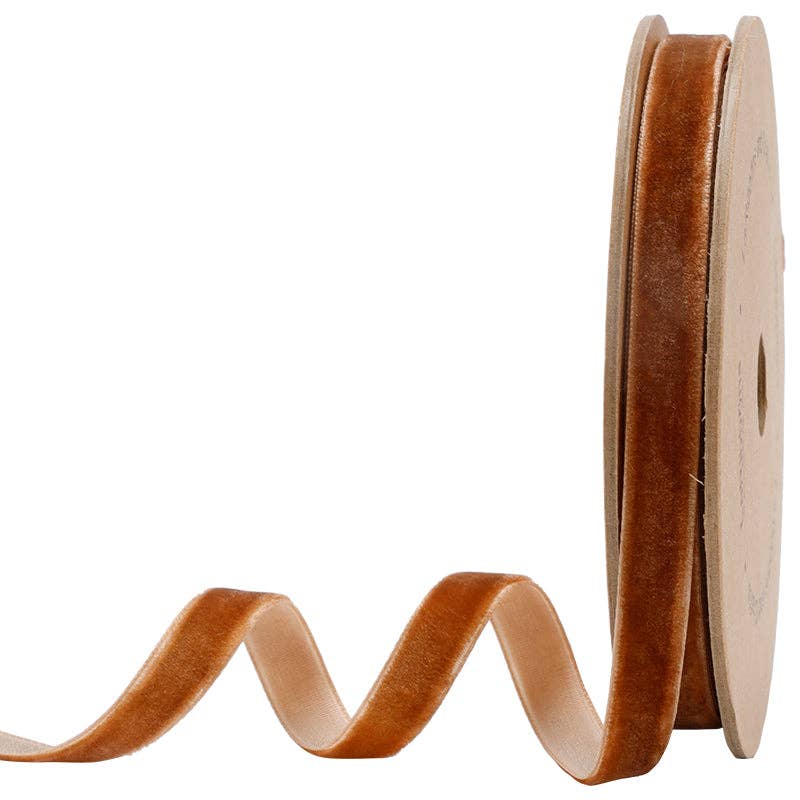 17 Colors | 3/8" Velvet Ribbon | 10 Yard Roll: Bay Leaf