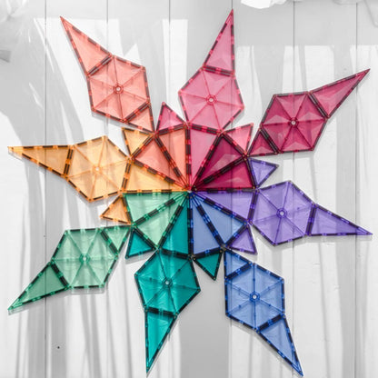 CONNETIX Magnetic Tiles Pastel Mega Pack, 202 Pieces