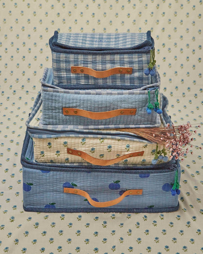 Suitcase - Quilted Blue