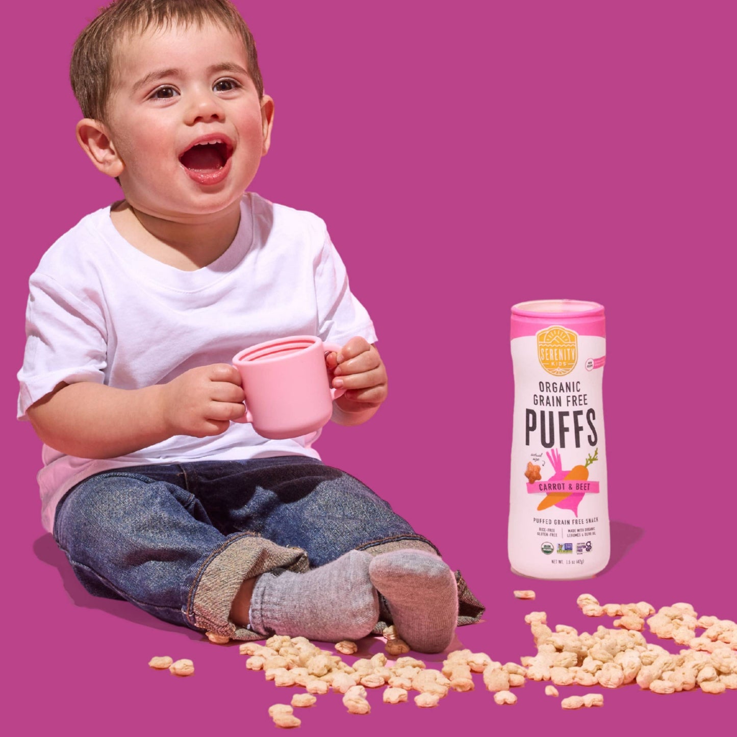 Carrot & Beet Organic Grain Free Puffs (6 Cans)