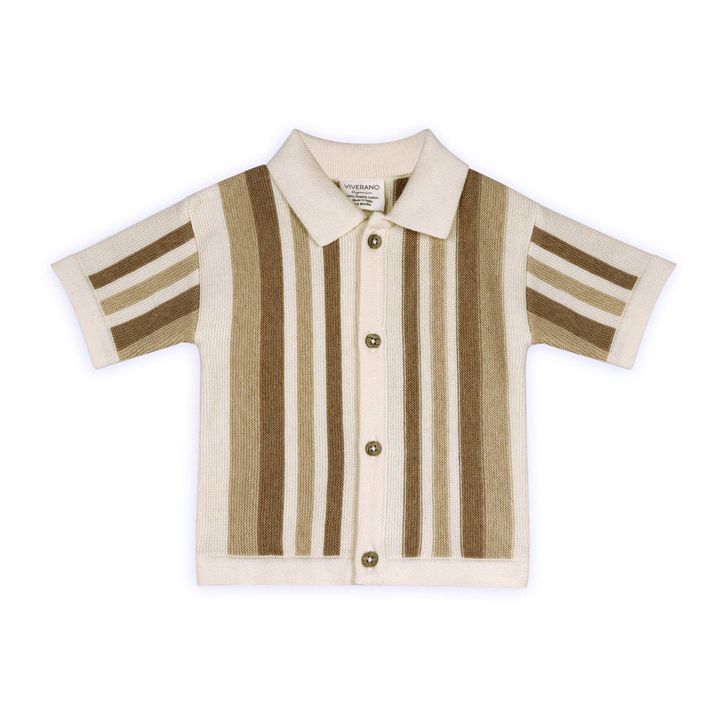 Archie Textured Stripe Baby Shirt & Shorts Set (Organic)