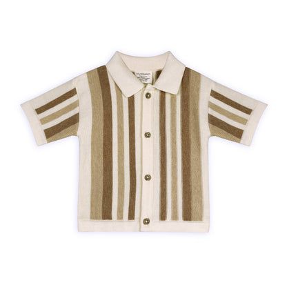 Archie Textured Stripe Baby Shirt & Shorts Set (Organic)