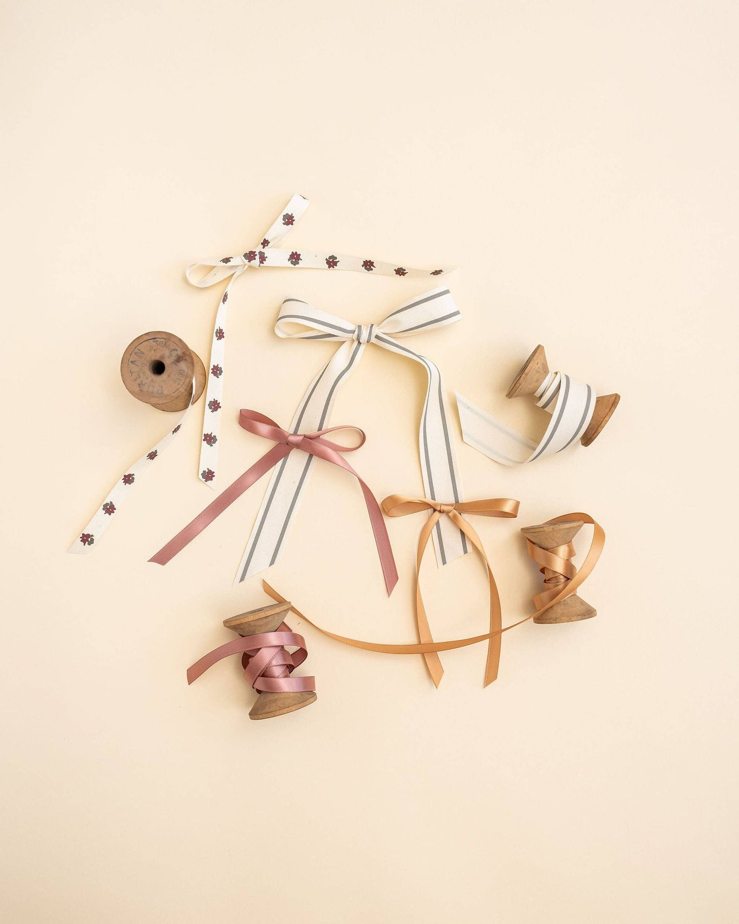 'Sage Stripe' Cotton Ribbon